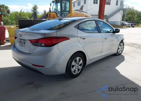 2016 Hyundai Elantra Se from USA, damaged, VIN 5NPDH4AE6GH729886